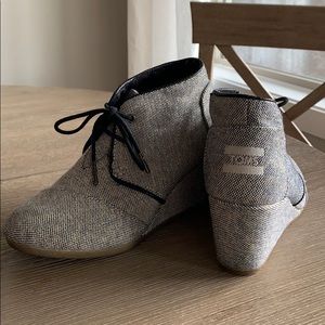 Toms wedge booties.